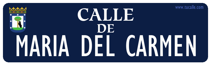 cartel_de_calle-de-MARIA DEL CARMEN_en_madrid_antiguo